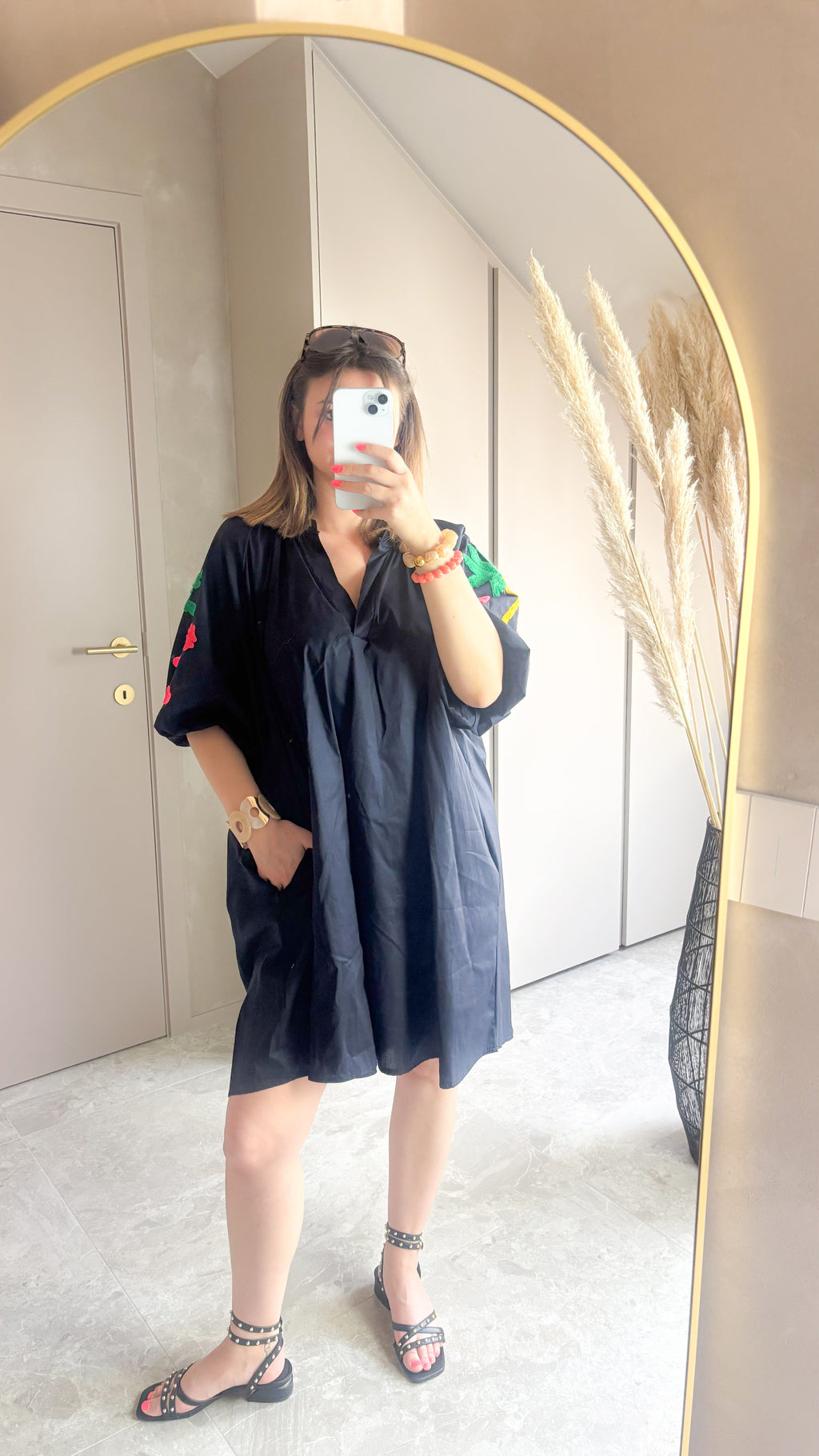 Midnight Palm Dress
