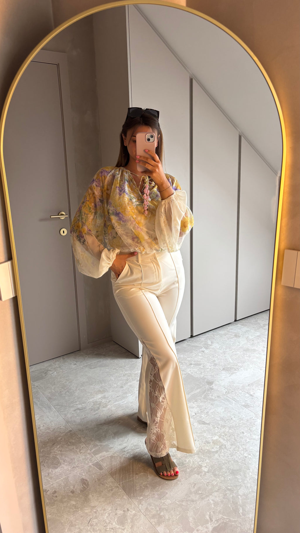 Ivory Lace Pants
