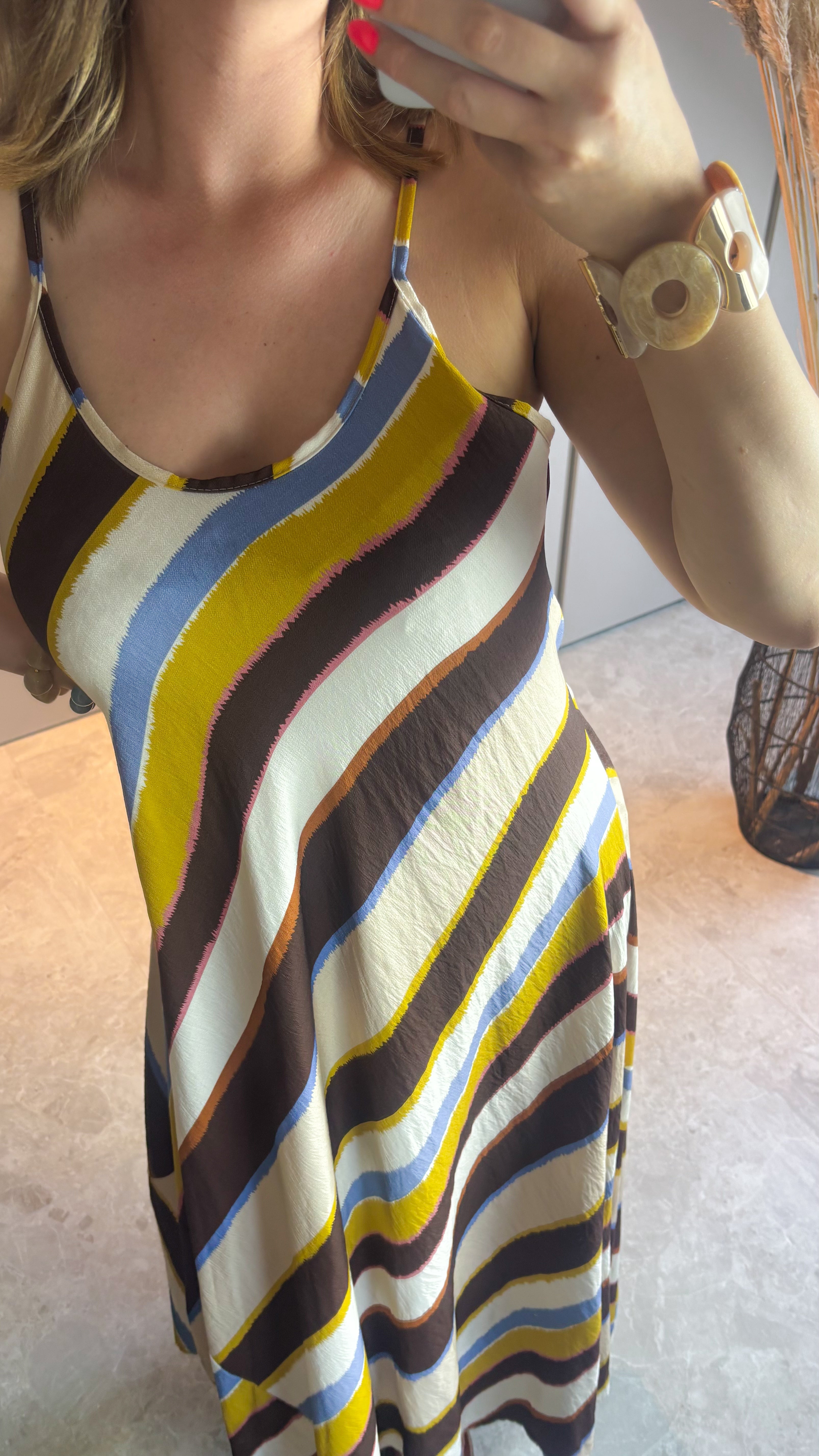 Sunset Stripes Maxi Dress