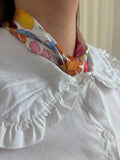 Silk scarf - Roze bloemenmotief