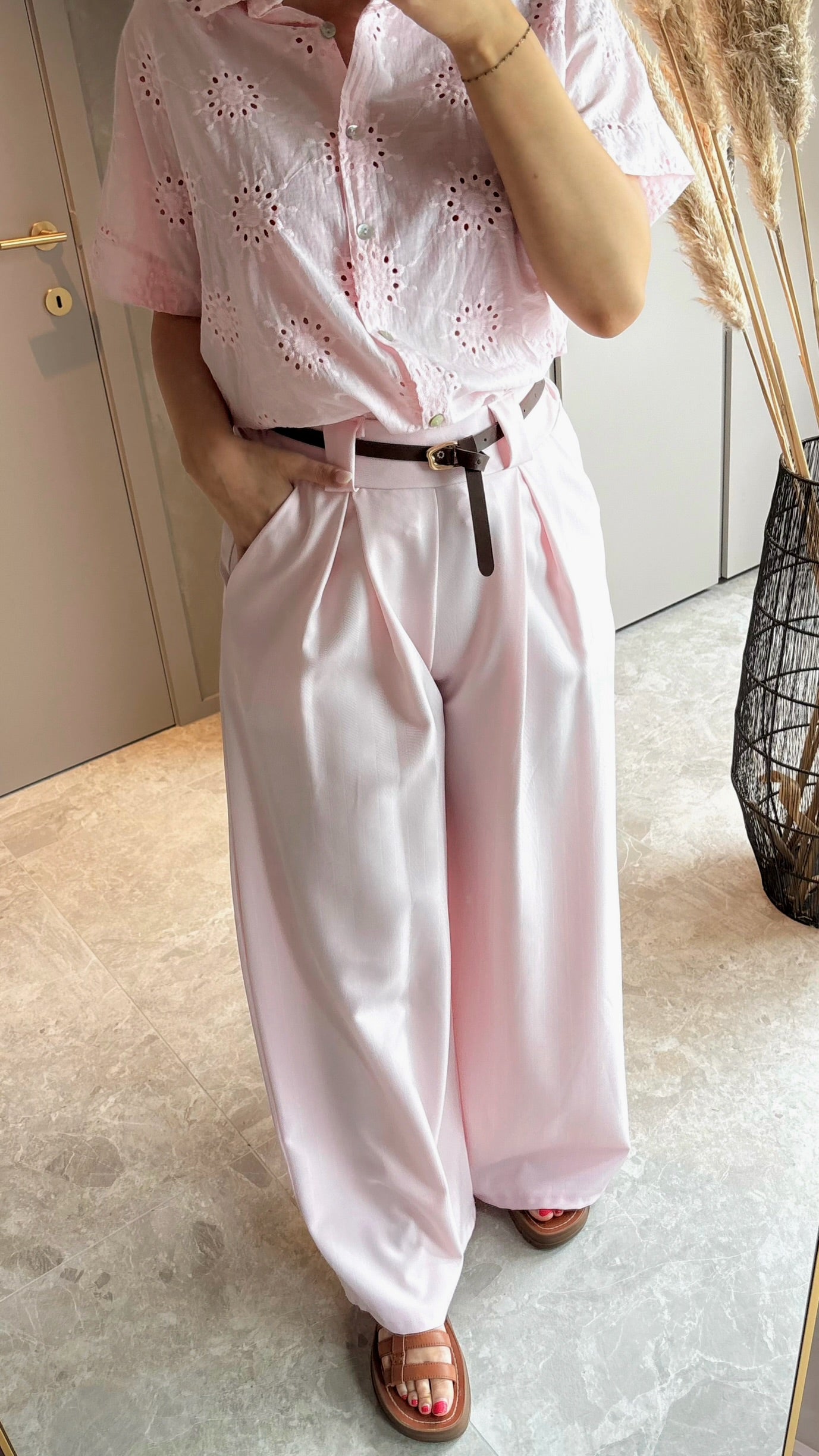 Klassieke Shimmer Broek - Pink