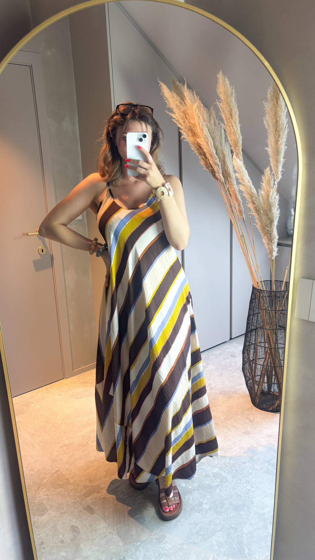 Sunset Stripes Maxi Dress