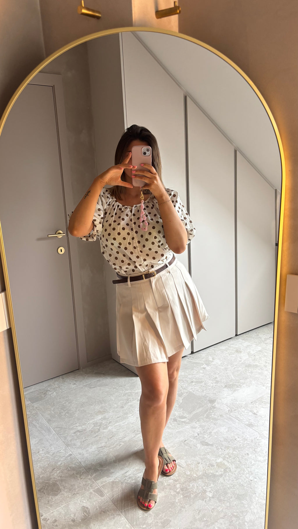 Chic Dot Blouse - Off-white