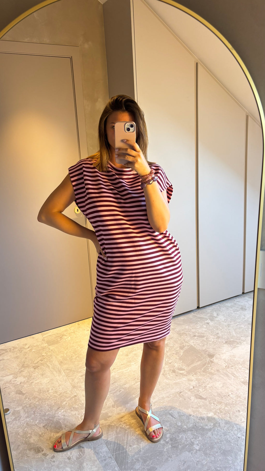 Lou Dress - Pink Stripe