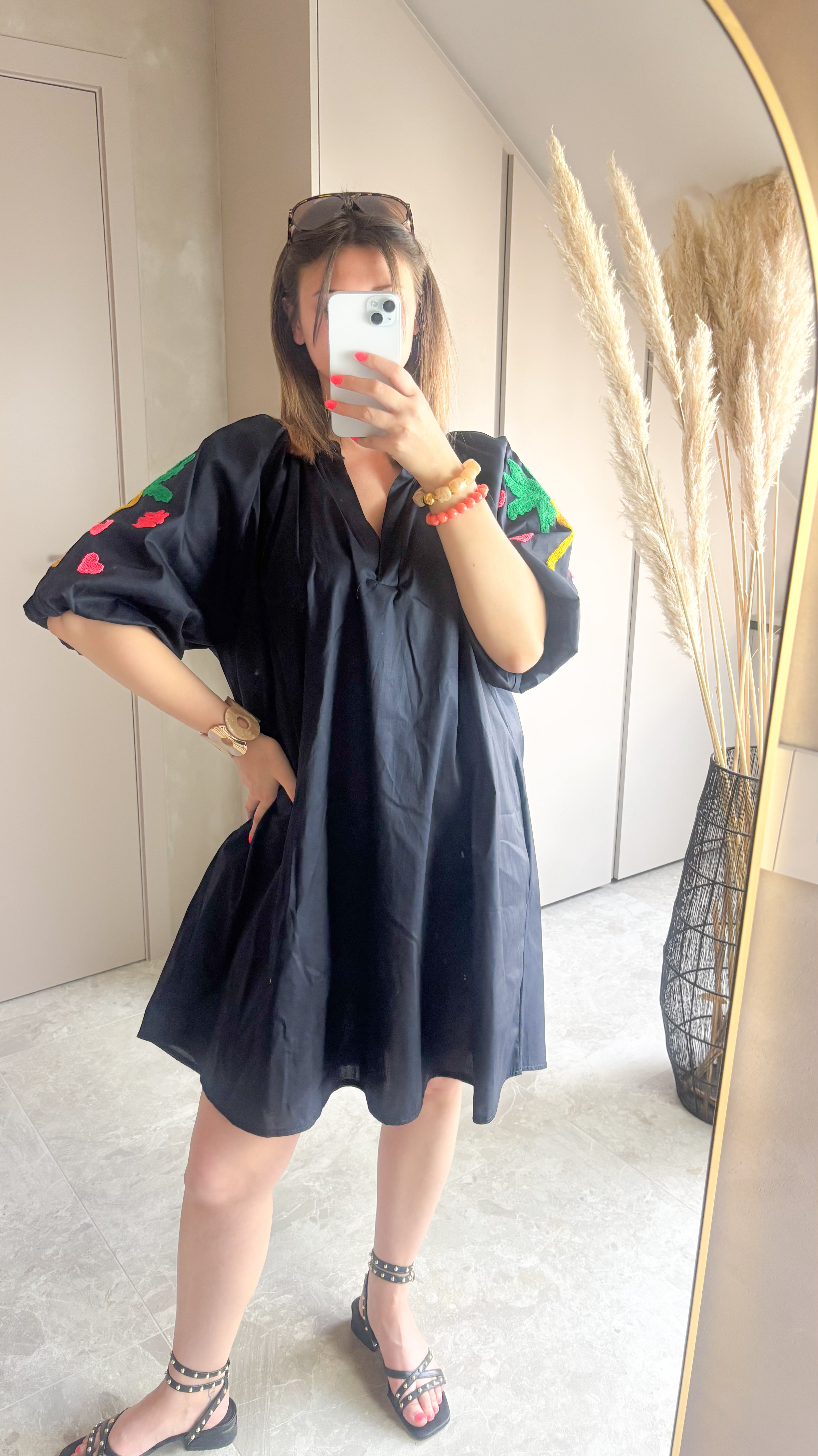 Midnight Palm Dress