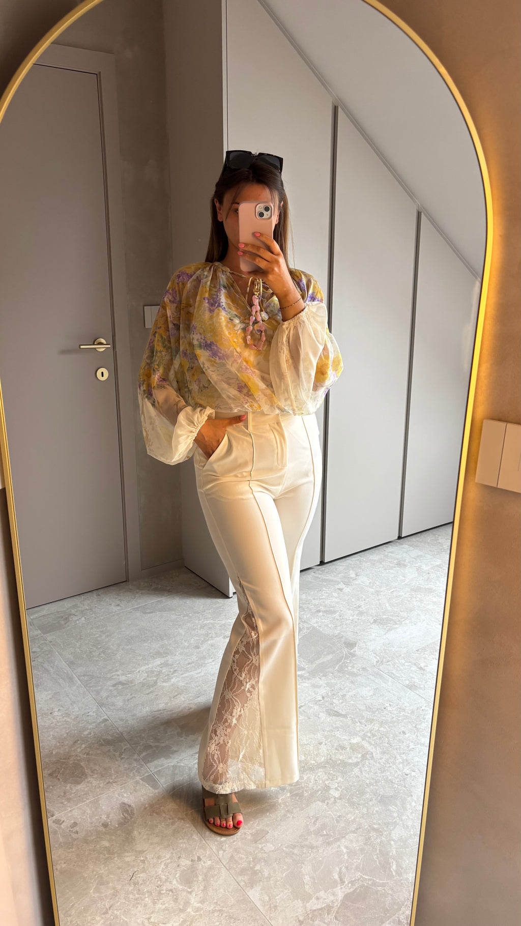 Ivory Lace Pants