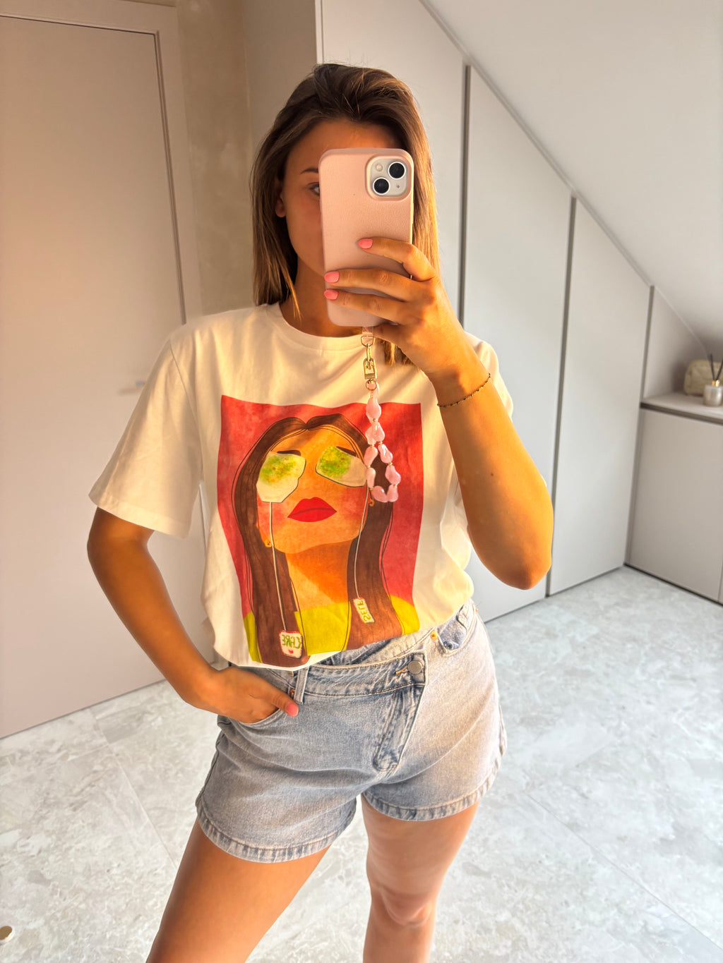 Light Denim Wrap Short