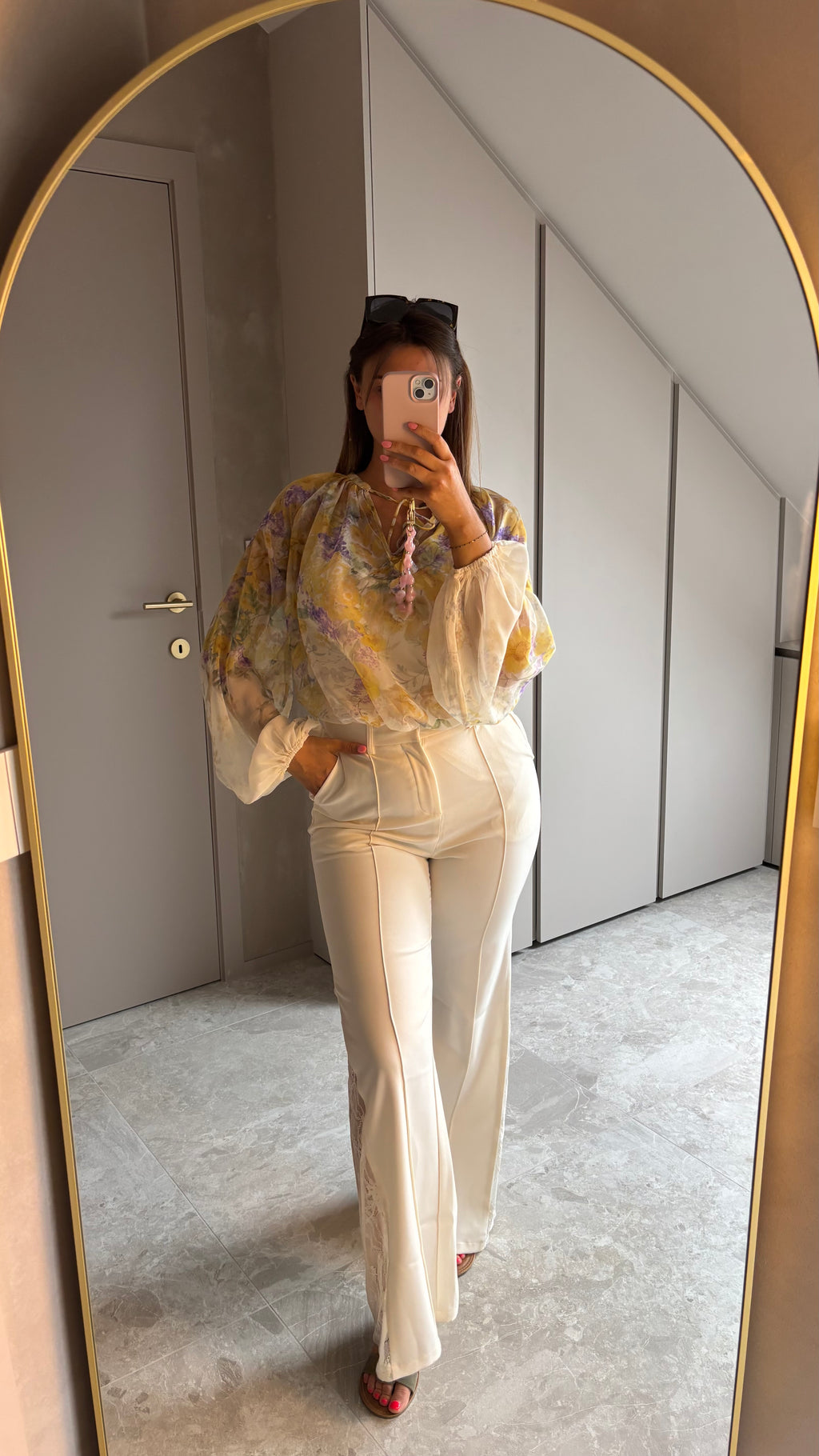Ivory Lace Pants