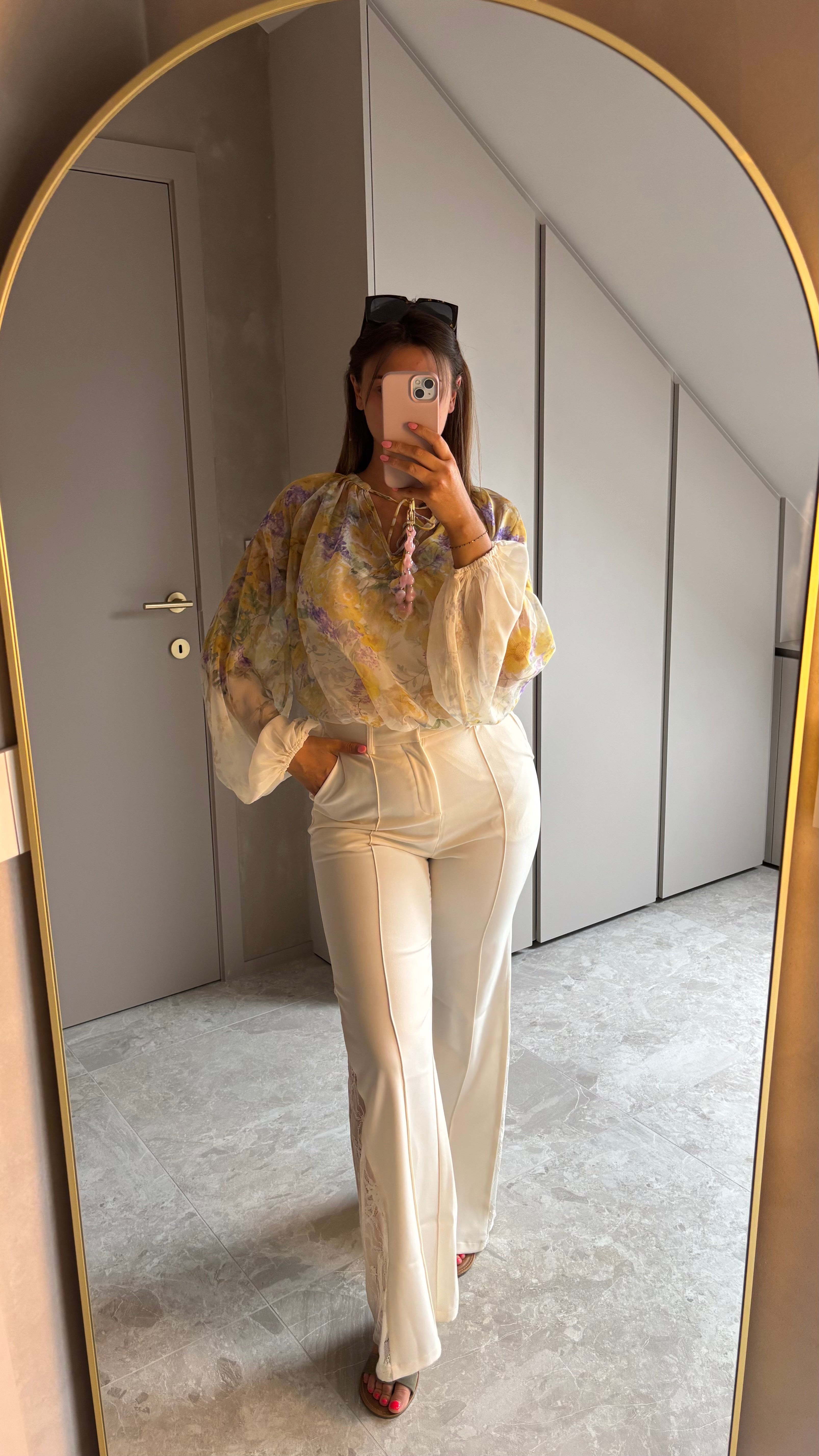 Ivory Lace Pants