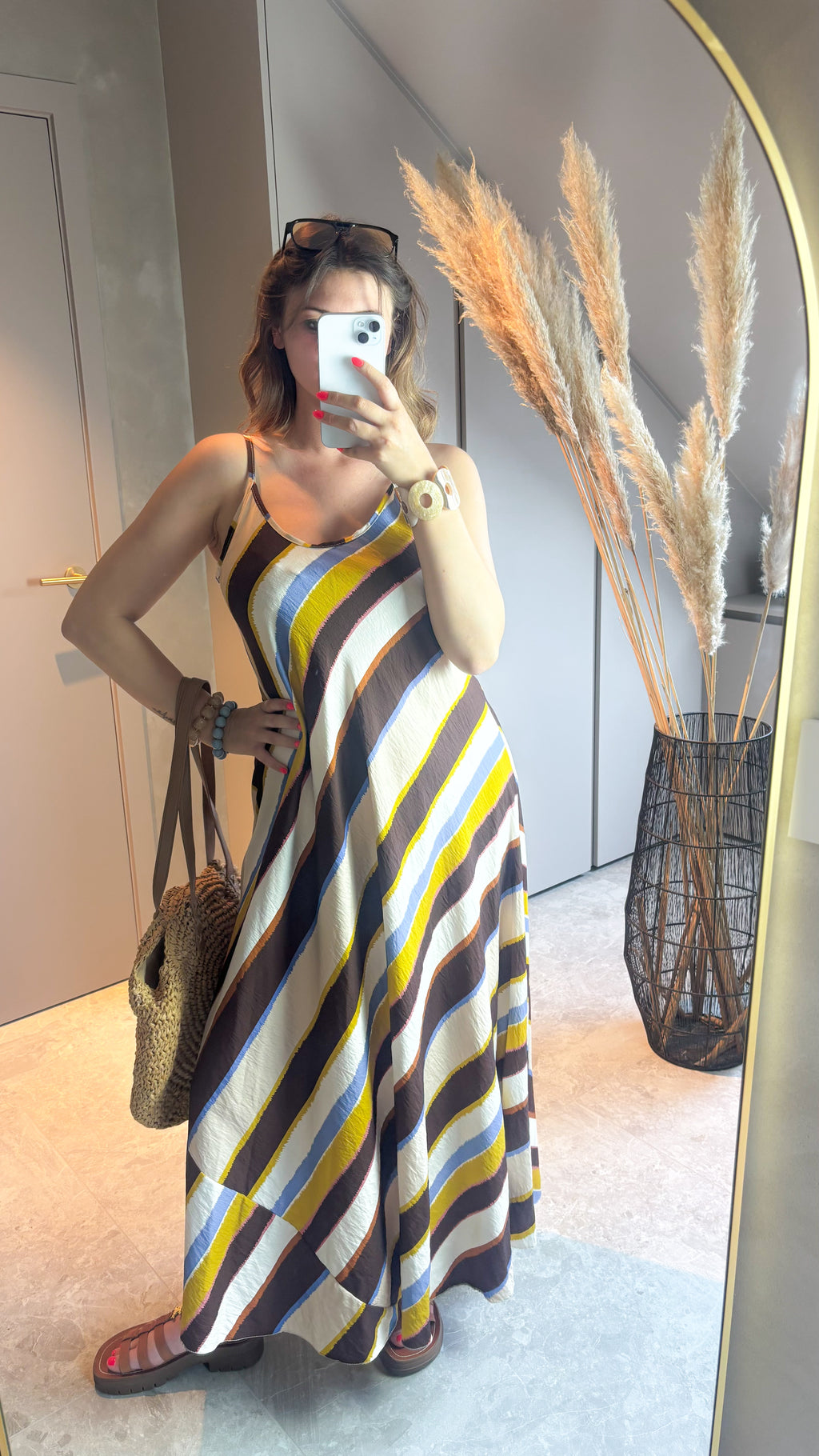 Sunset Stripes Maxi Dress