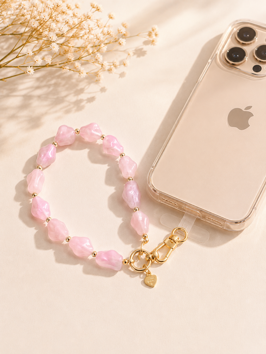 Rosé Pearl Phone Strap