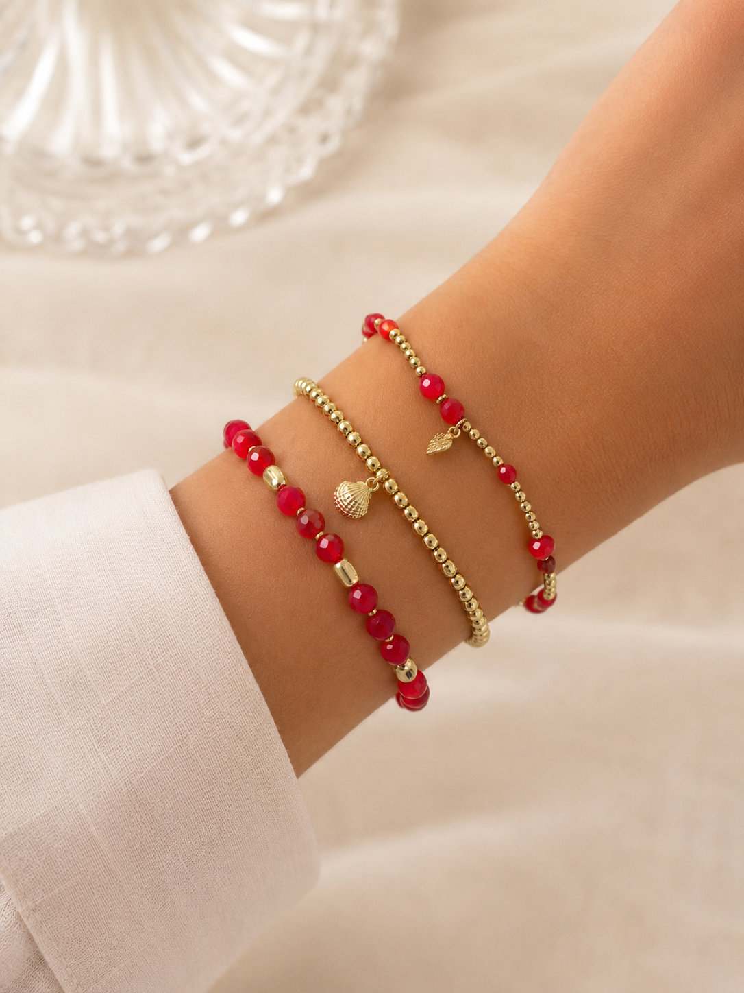 Ruby Sunset Bracelet Set