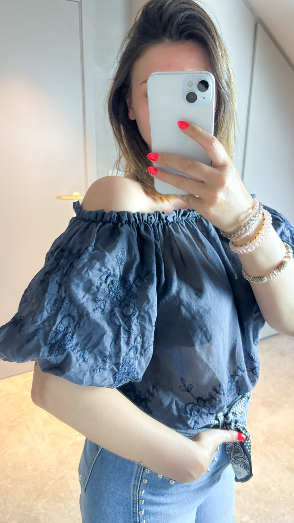 Lace Blouse - Grey
