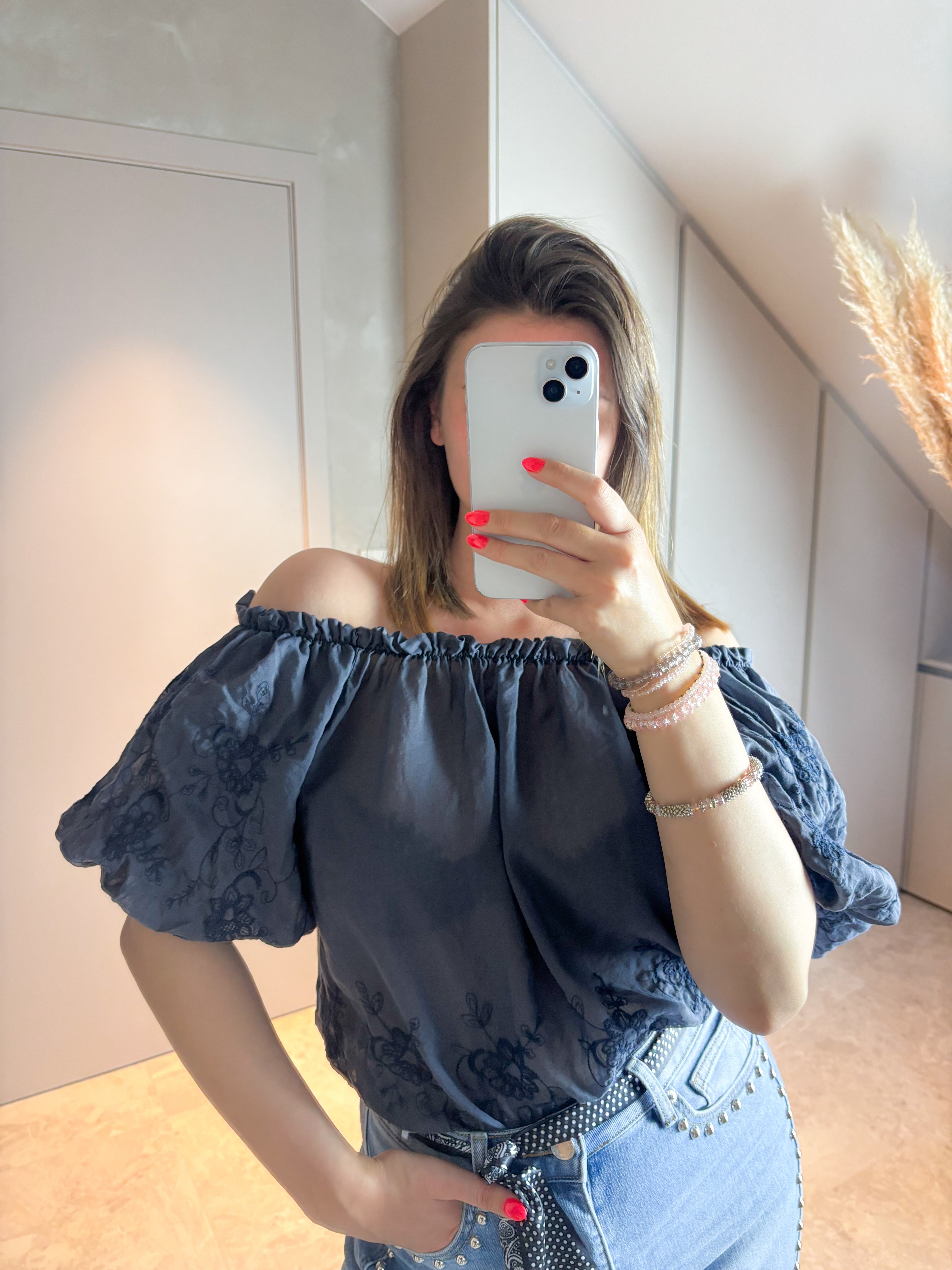 Lace Blouse - Grey