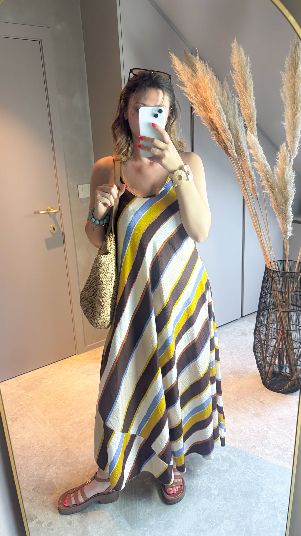 Sunset Stripes Maxi Dress