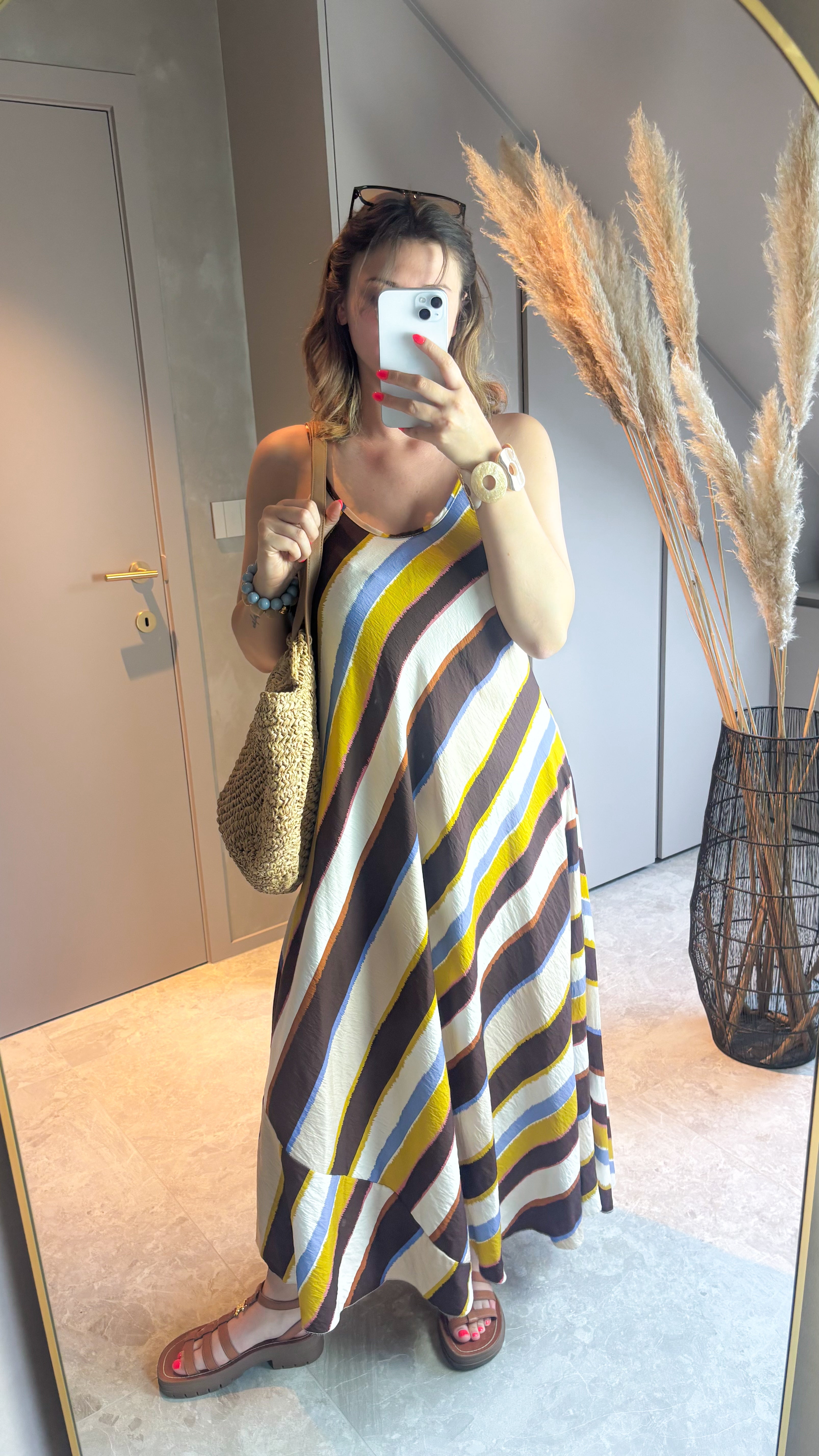 Sunset Stripes Maxi Dress